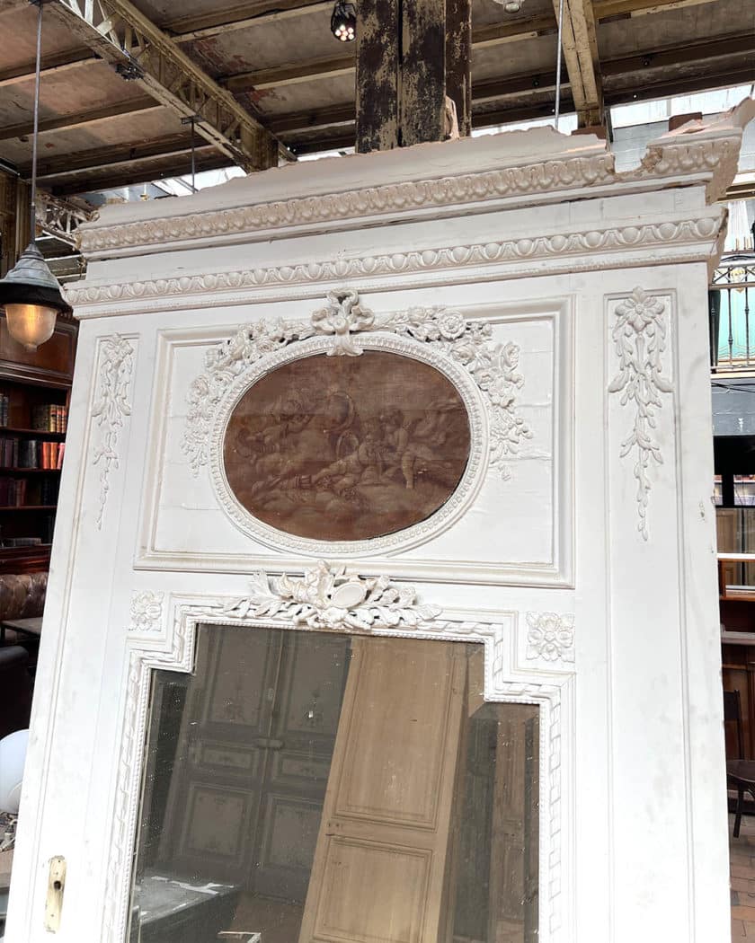 Louis XVI style trumeau with sanguine 141.5x261x21cm