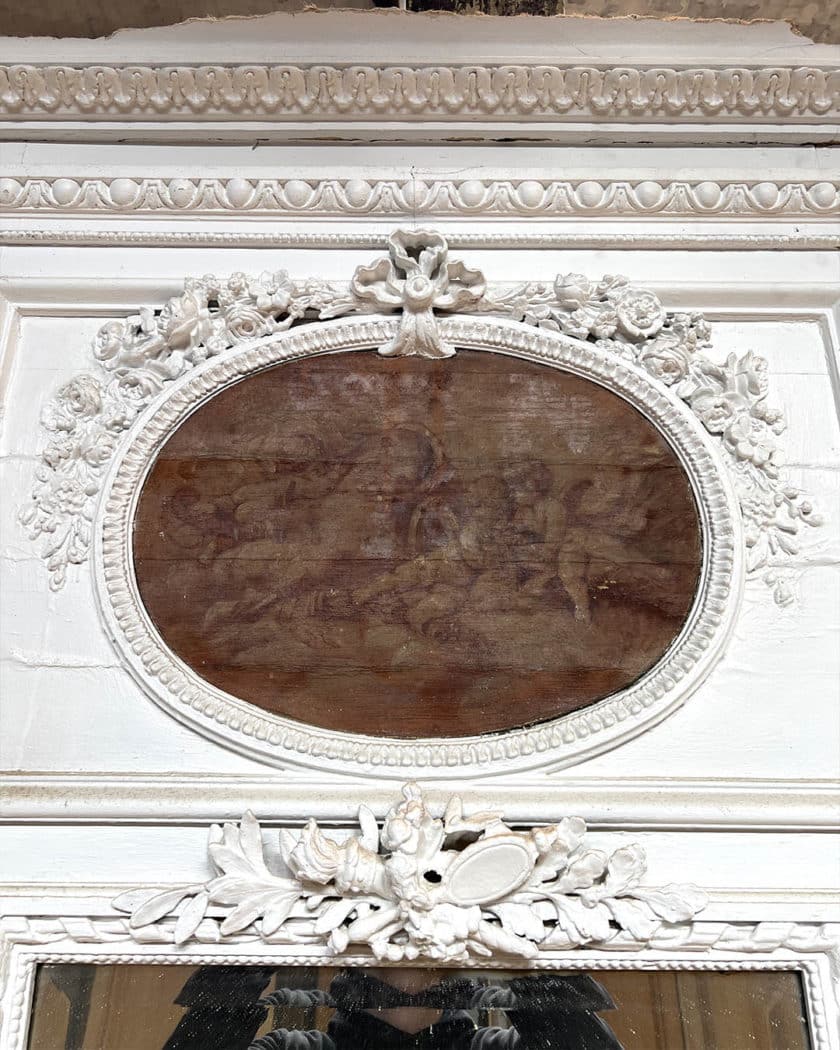 Louis XVI style trumeau with sanguine 141.5x261x21cm