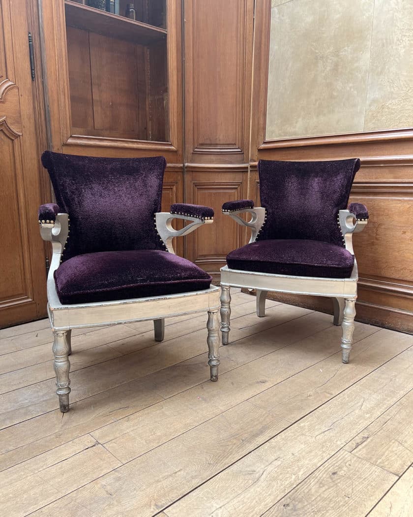 Pair of armchairs "Loti" model