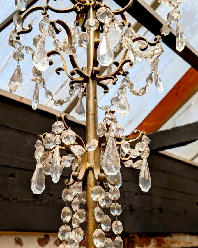 Brass chandelier top
