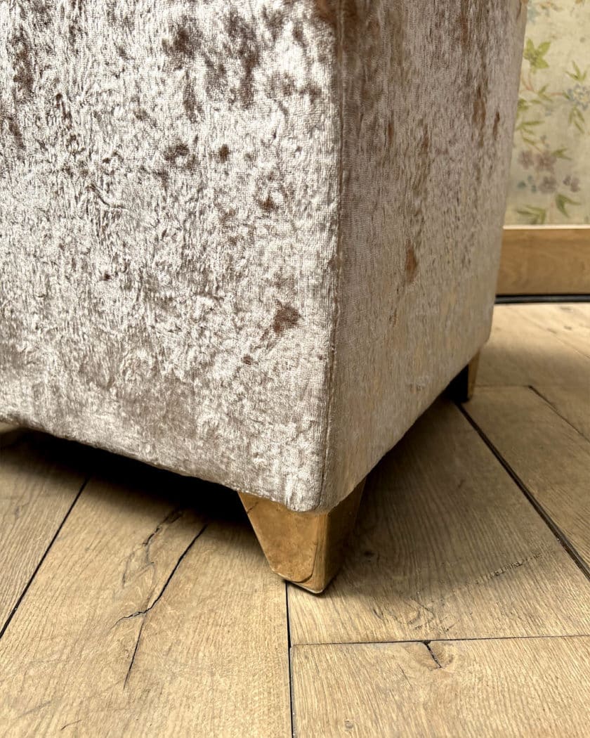Suite of three square poufs