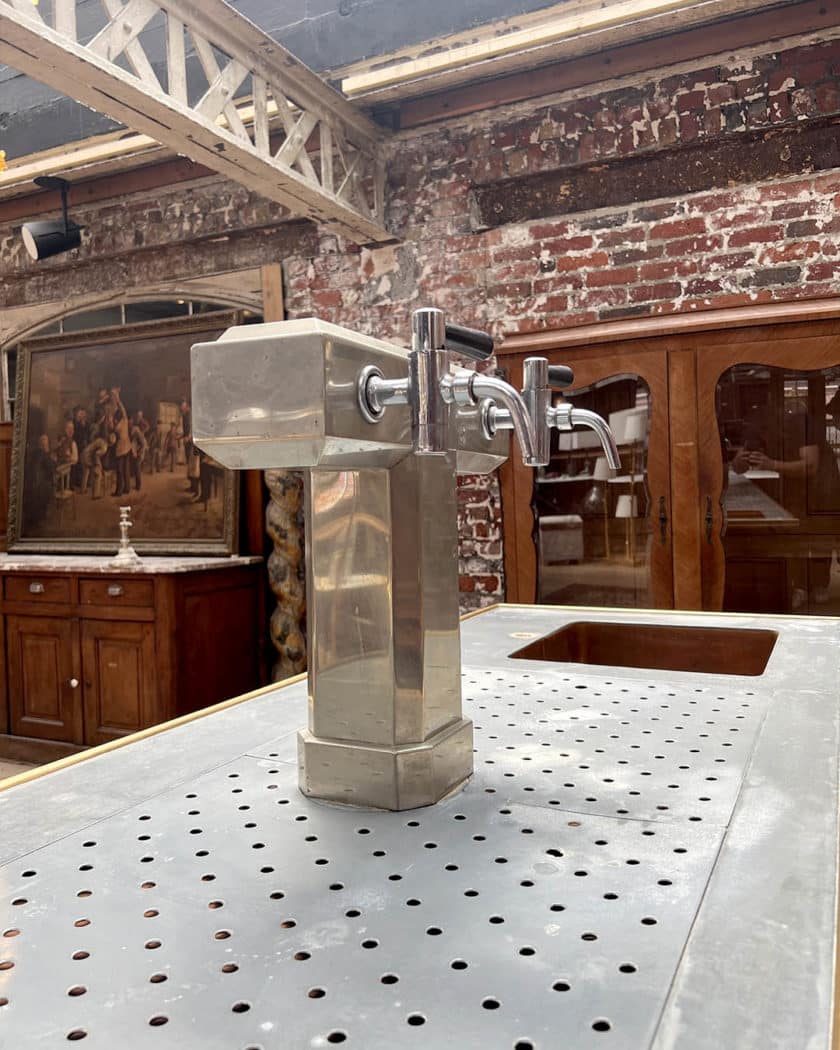 Comptoir de bar avec arrière bar début XXe
