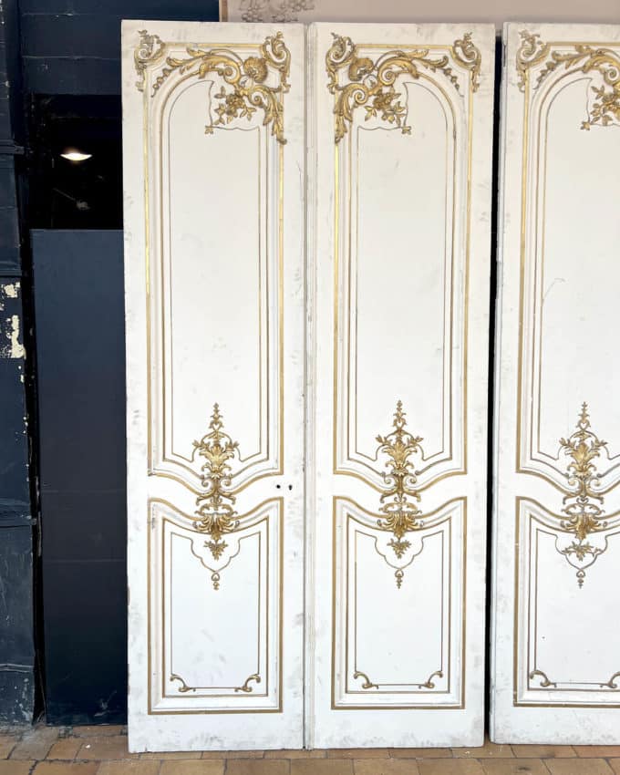 Lot de doubles portes d'esprit Louis XVI