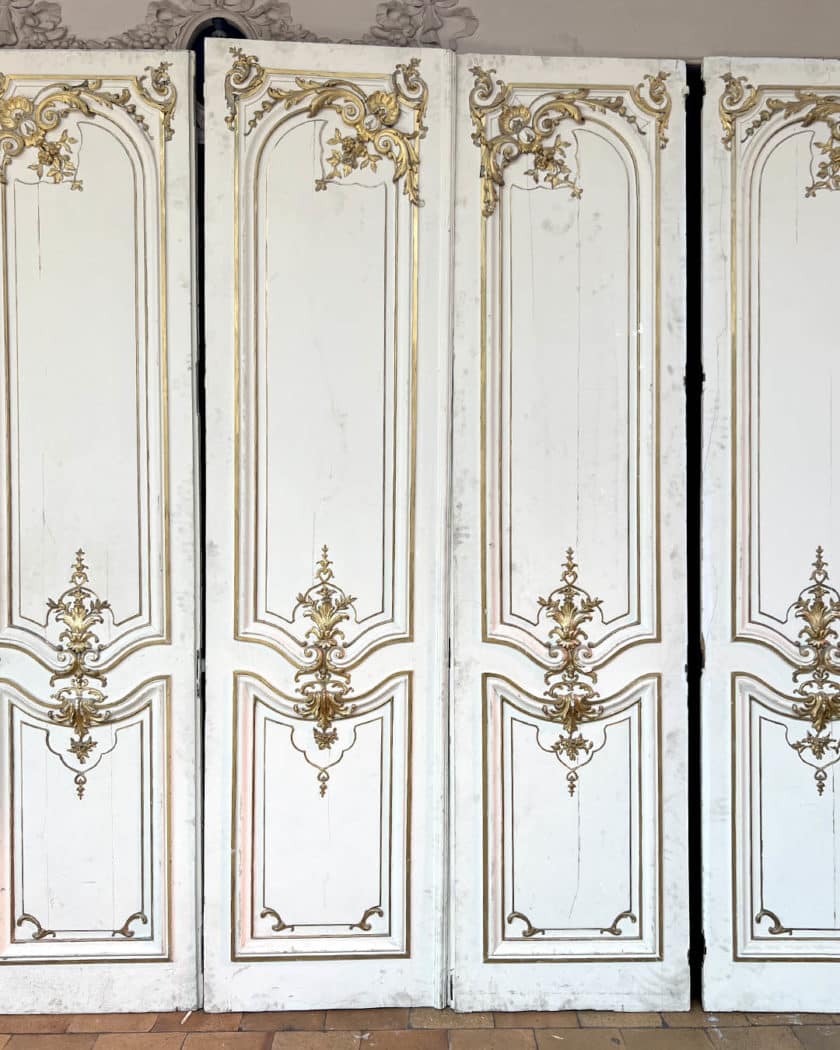 Lot de doubles portes d'esprit Louis XVI