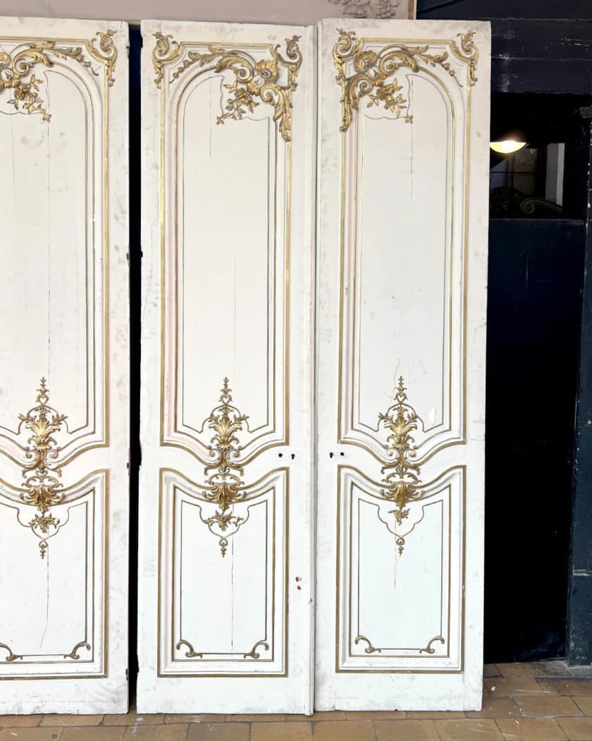 Lot de doubles portes d'esprit Louis XVI