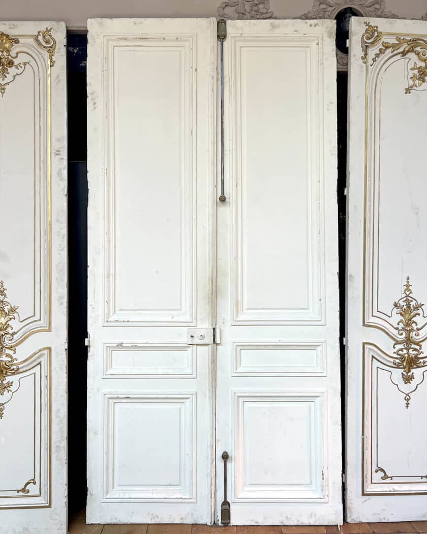 Lot de doubles portes d'esprit Louis XVI