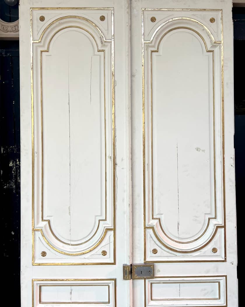 Lot de doubles portes d'esprit Louis XVI
