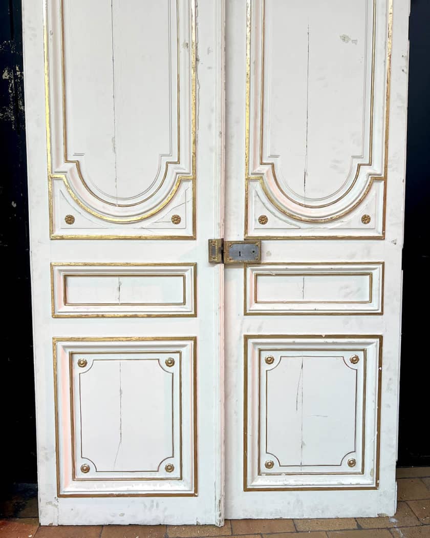Lot de doubles portes d'esprit Louis XVI