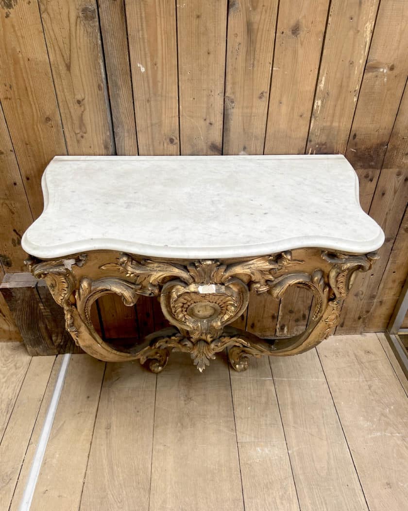 Console avec plateau marbre