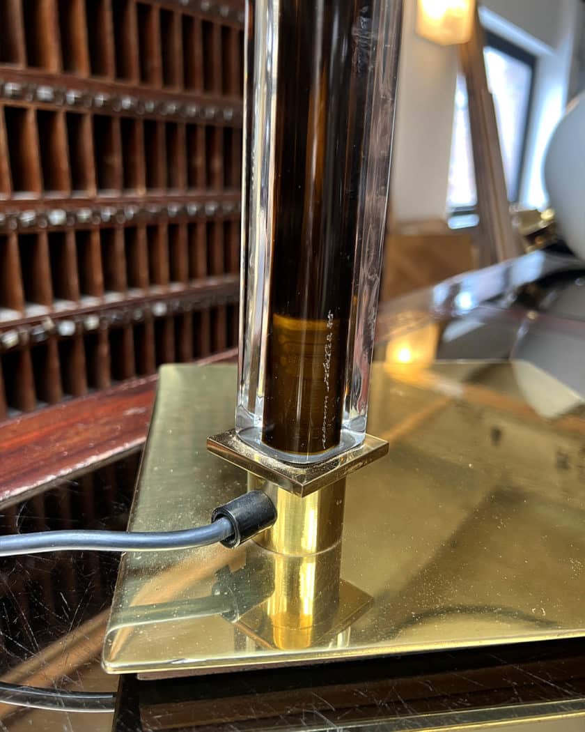 Lampe Italienne de Bureau avec son applique par Venini