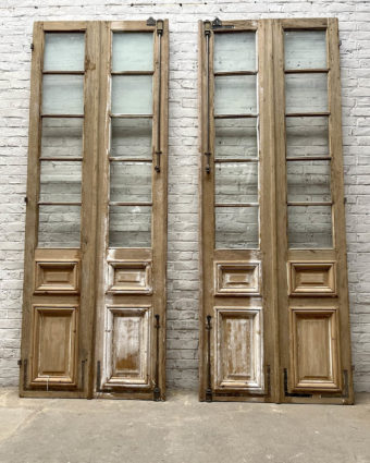 Pair of glass doors 286x107 cm