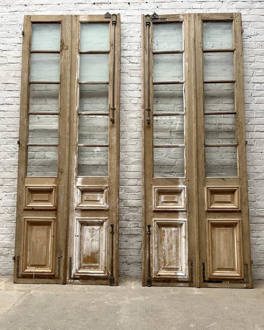 Paire de portes vitrées 286x107 cm