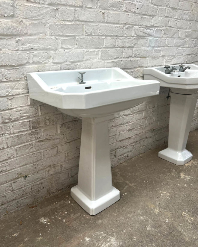 Antique art deco washbasins