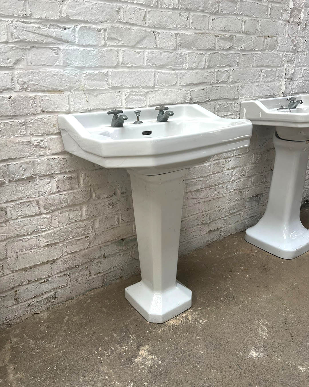 Antique art deco washbasins