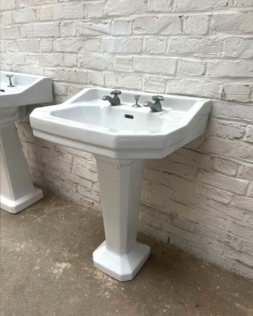 Antique art deco washbasins
