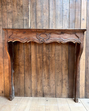 Oak mantel in the Louis XV style front