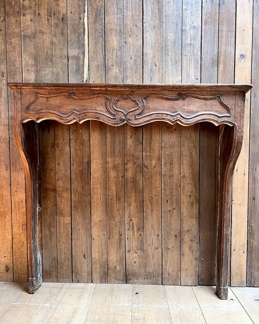 Oak mantel in the Louis XV style front