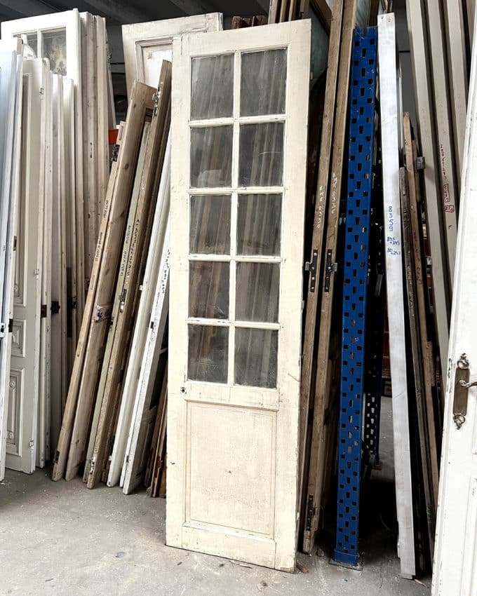 Porte vitrée carreaux biseautés 66x249cm
