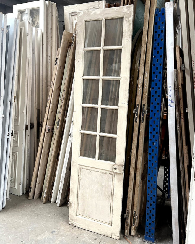 Porte vitrée carreaux biseautés 66x249cm