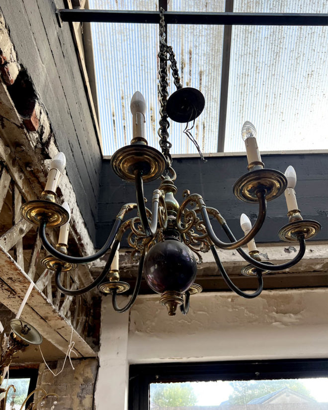 Antique 7-branch chandelier