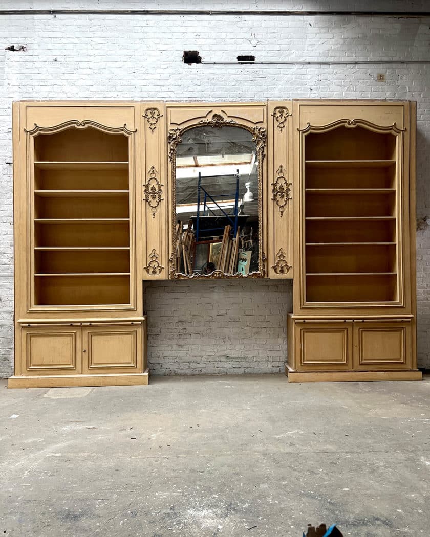 Louis XV-style library woodwork