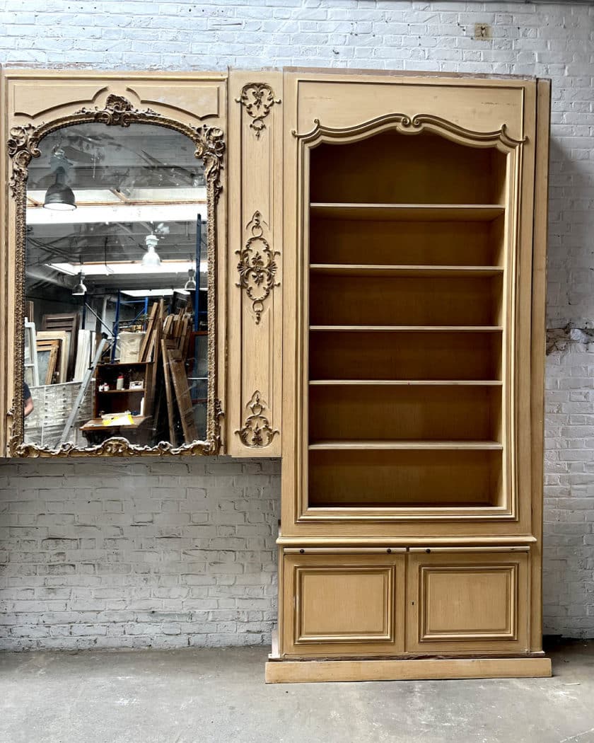 Louis XV-style library woodwork