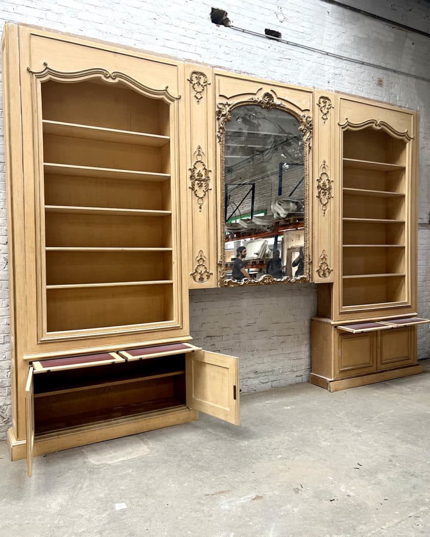 Louis XV-style library woodwork