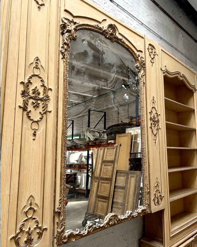 Louis XV-style library woodwork