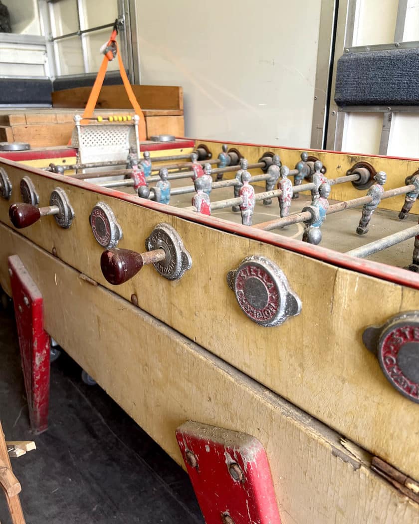 Antique table soccer