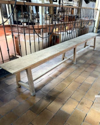Large 3m natural wood bench