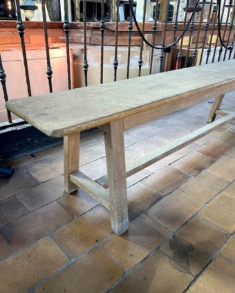 Grand banc en bois naturel de 3m
