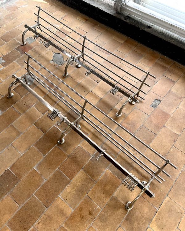 Paire de porte manteau chromé