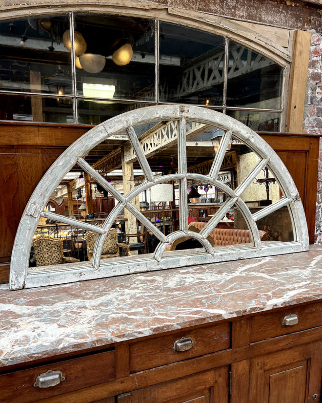 Orangery transom with mirrors