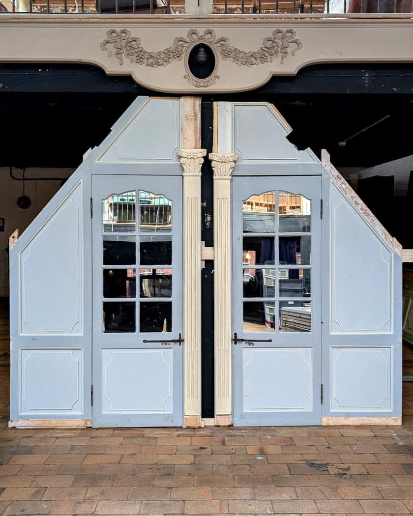 Under-slope panelling with two doors