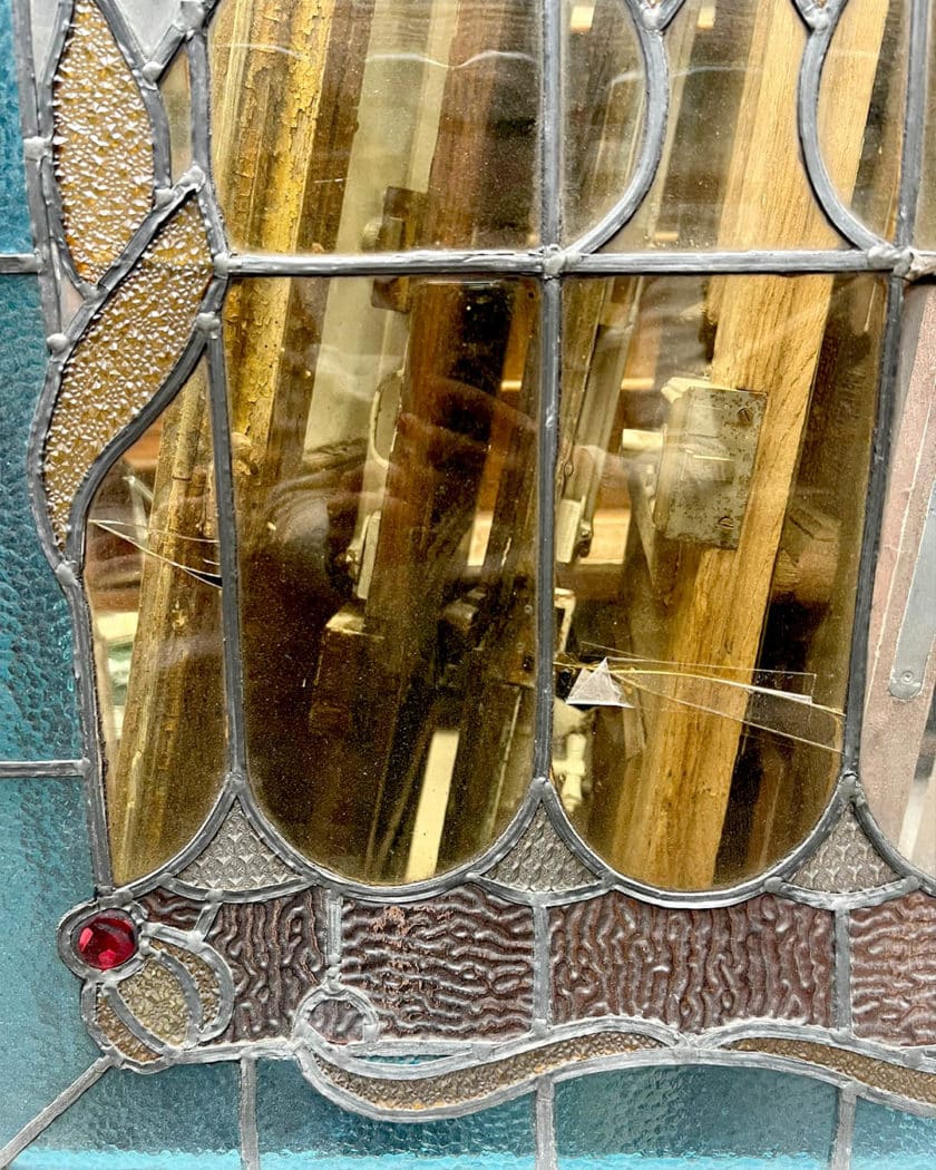 Stained glass door 80.5x233cm