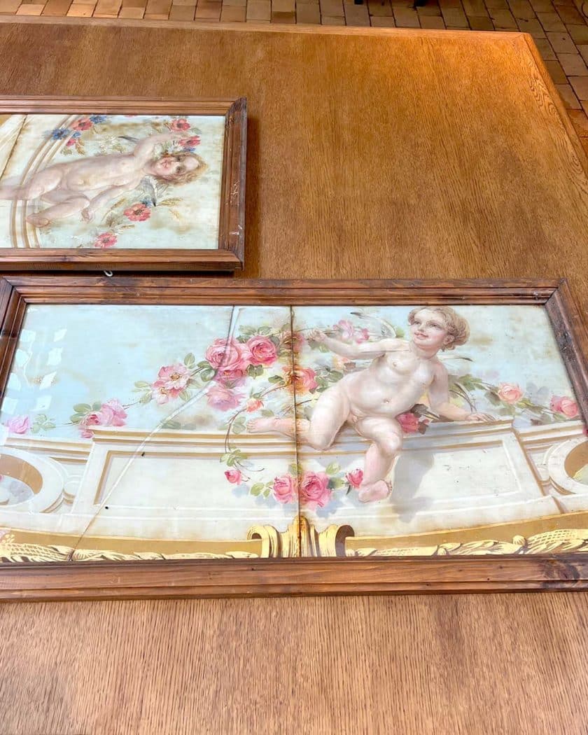 Lot de panneaux de peinture sur verre 1