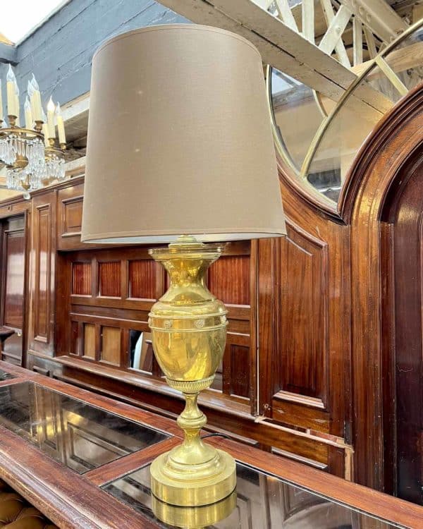 Lampe balustre en bronze doré
