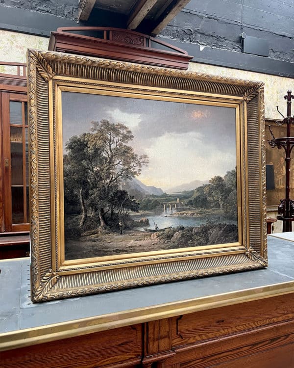 Tableau paysage romantique 98x84cm