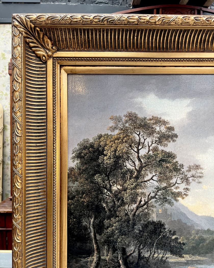 Tableau paysage romantique 98x84cm