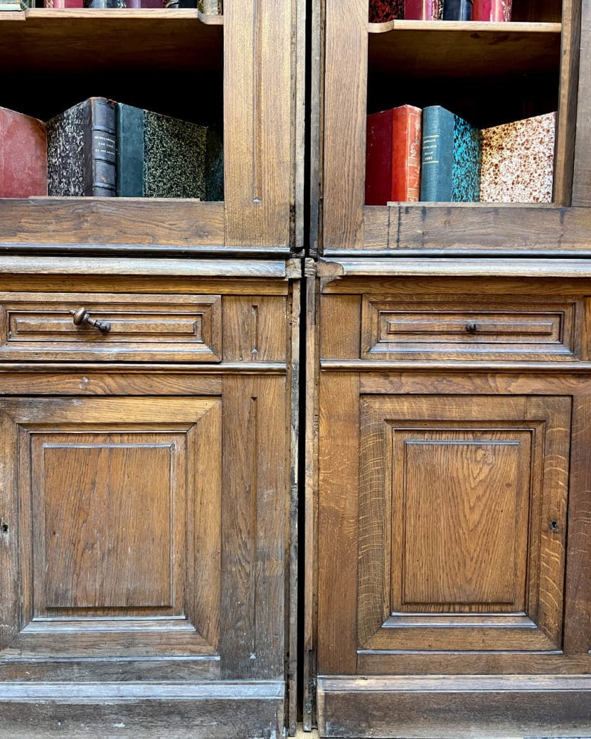 Bibliothèque en chêne début XXème