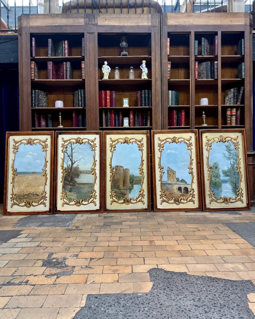 Lot de 8 tableaux décoratifs forains