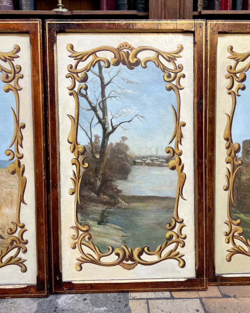 Lot de 8 tableaux décoratifs forains