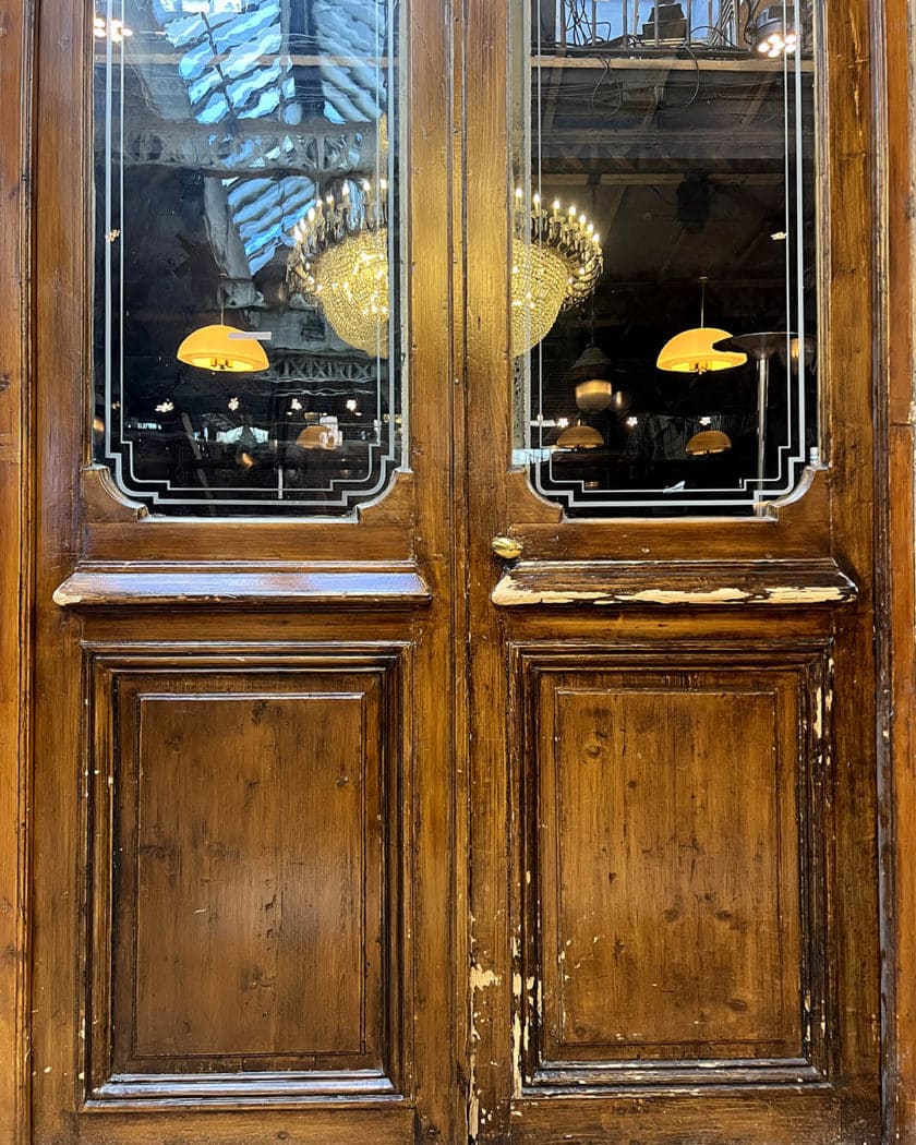 IMG_8217 | Matériaux Authentiques Double porte en verre gravée avec son imposte et bâti 159x282x6,5cm