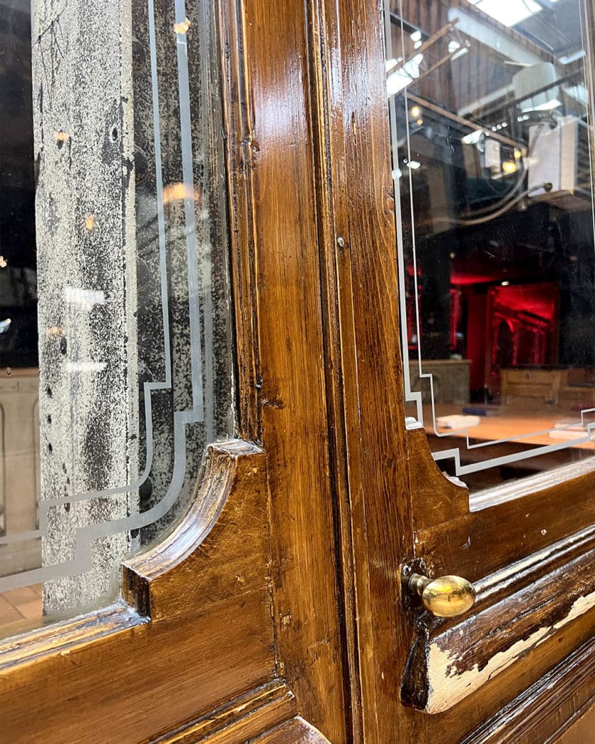 IMG_8219 | Matériaux Authentiques Double porte en verre gravée avec son imposte et bâti 159x282x6,5cm