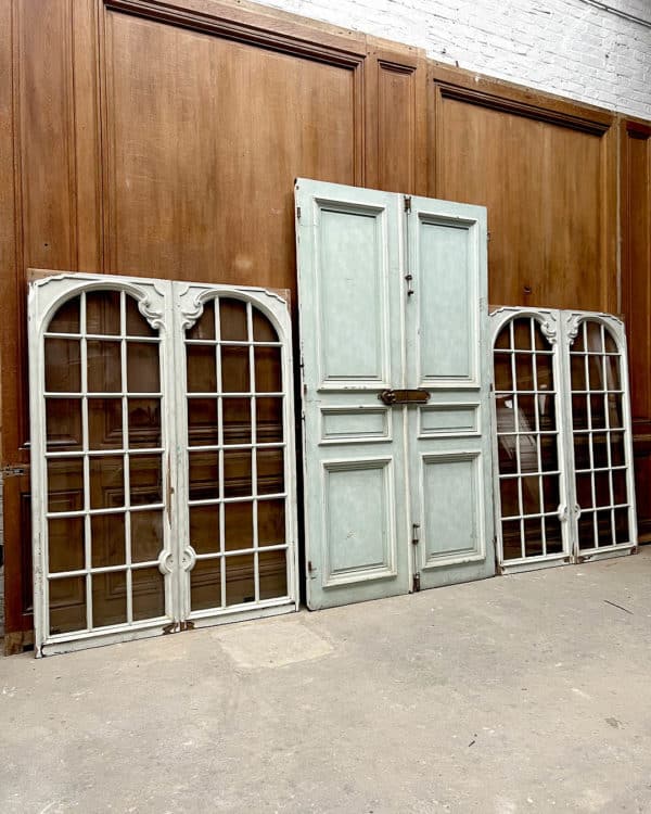 Paire de porte vitrée et double porte