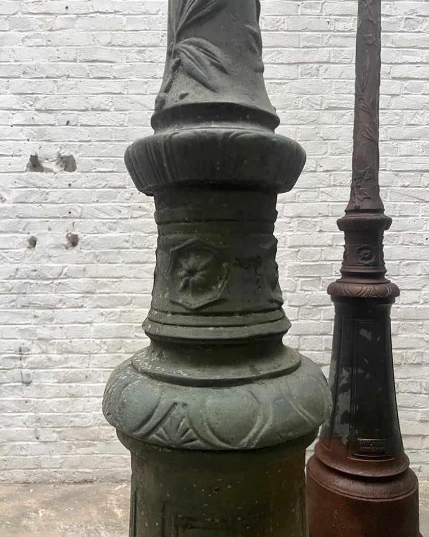 IMG_8641 | Matériaux Authentiques Lot de 4 lampadaires ancien en fonte