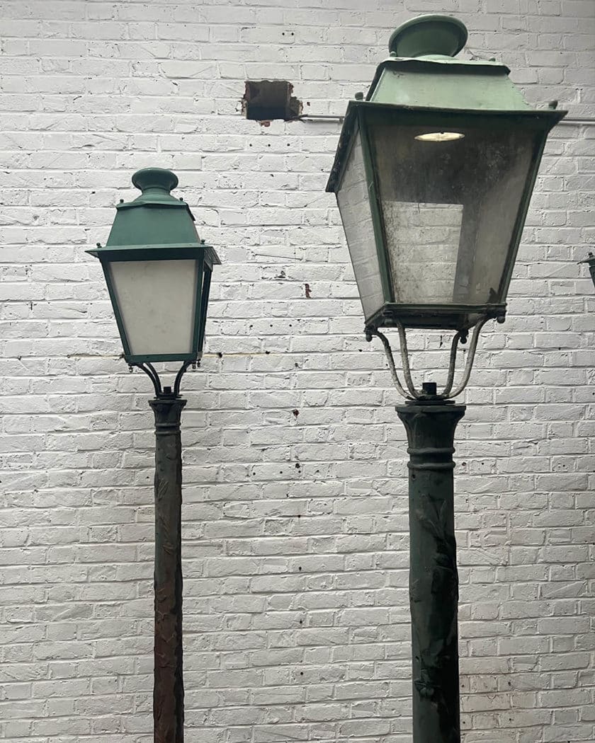 IMG_8645 | Matériaux Authentiques Lot de 4 lampadaires ancien en fonte