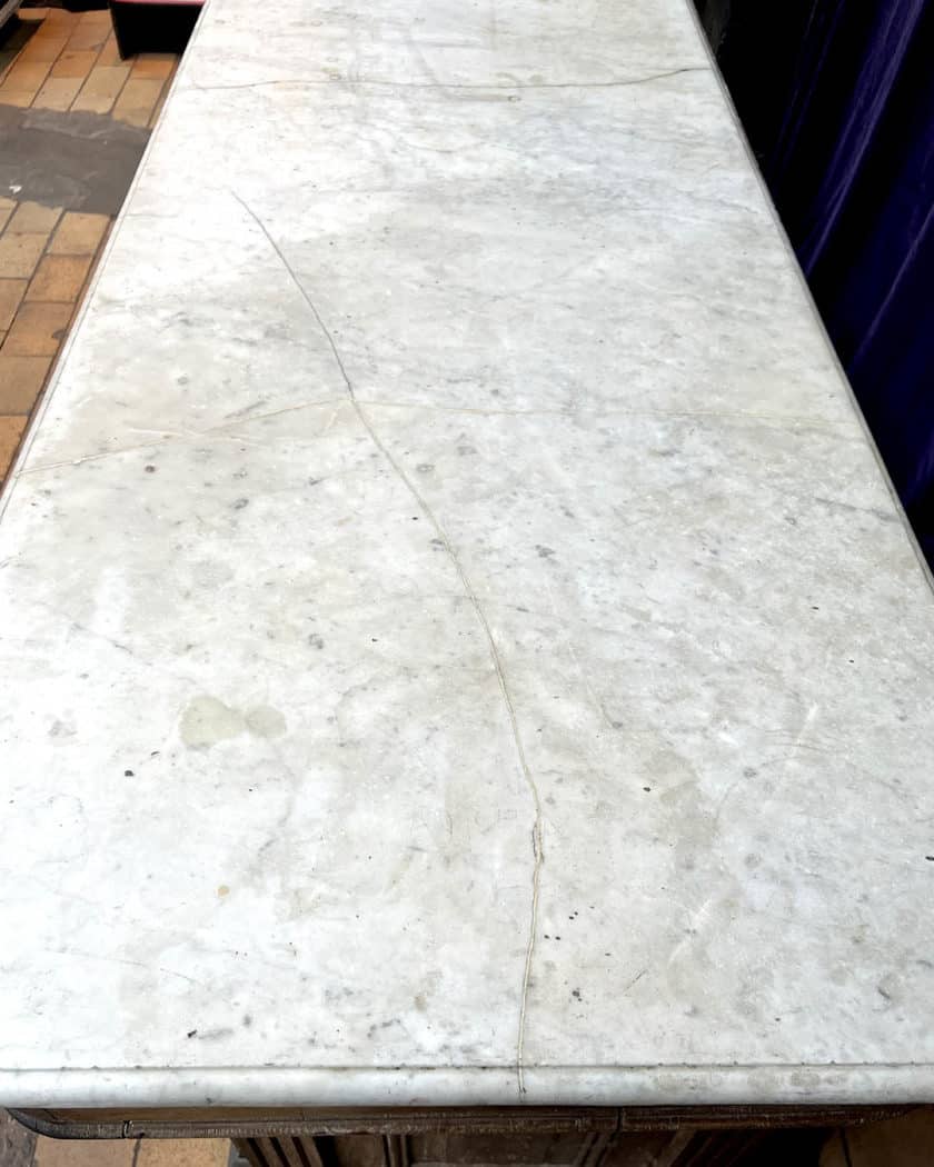 Comptoir de bar plateau marbre3 | Matériaux Authentiques Comptoir de bar plateau marbre