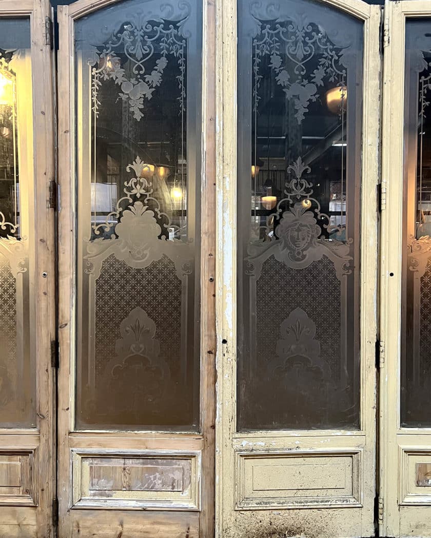 Quadriptique de porte en verre gravé3 | Matériaux Authentiques Quadriptyque de porte en verre gravé