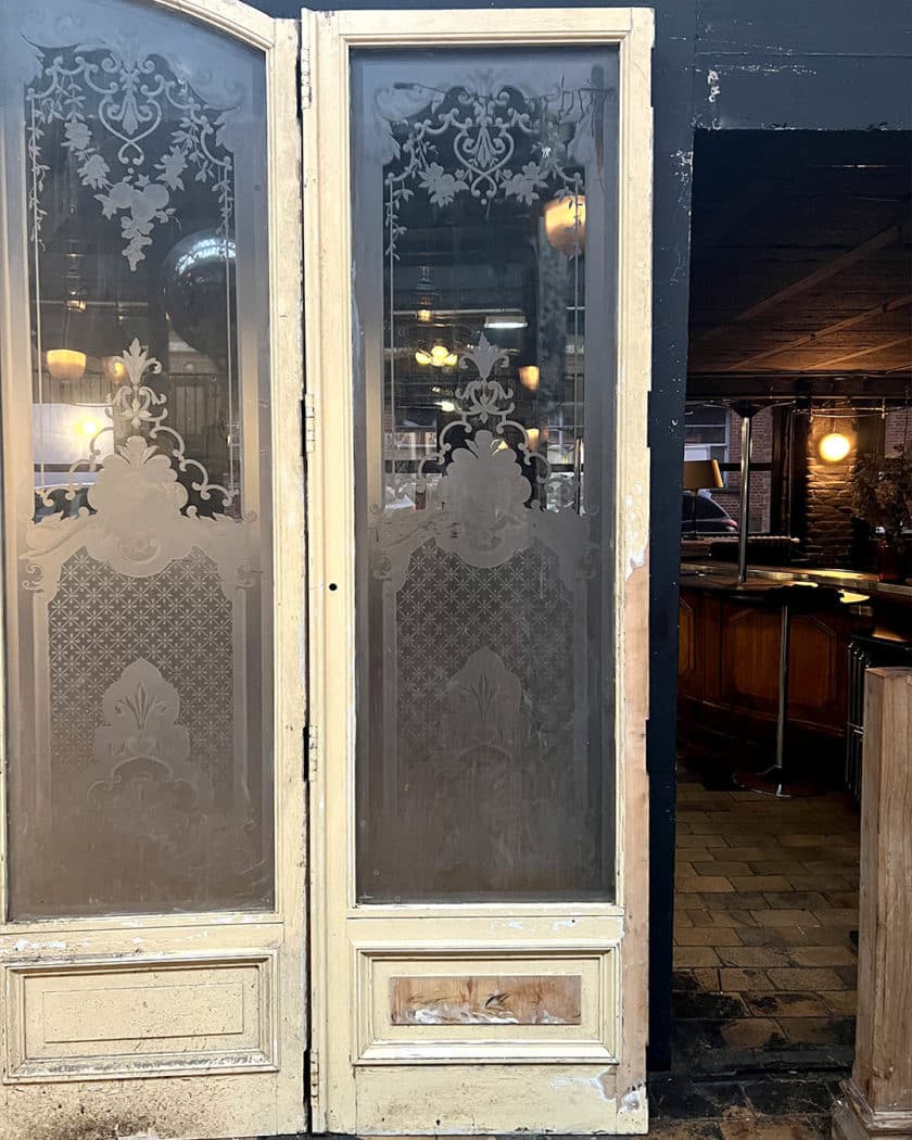 Quadriptique de porte en verre gravé5 | Matériaux Authentiques Quadriptyque de porte en verre gravé